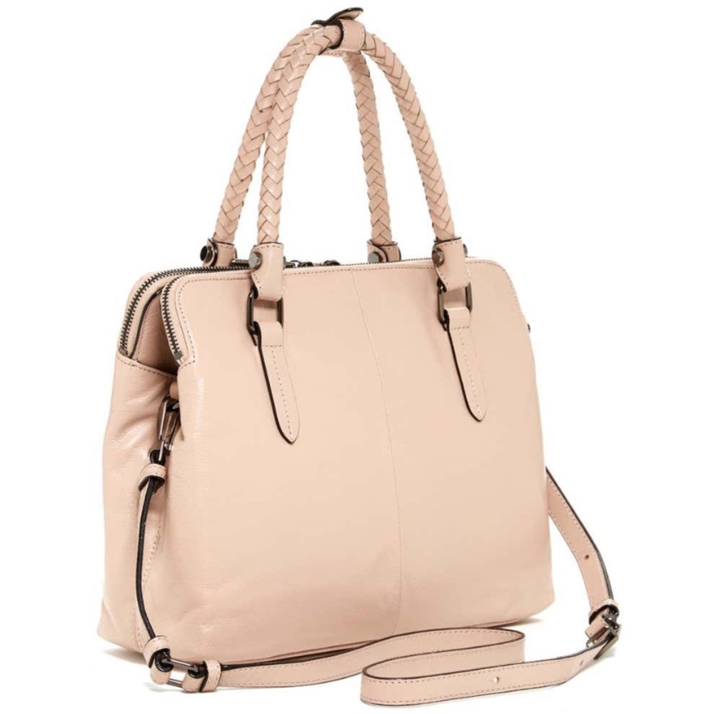 ELLIOTT LUCCA Genevieve Truffle Leather Satchel - Picture 2 of 8
